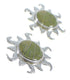 Turquoise Inlay And Genuine Sterling Silver Sun Post Earrings VX55960
